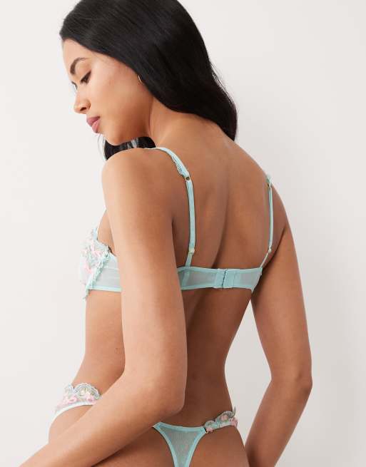 Wild Lovers - Mila - Beugel-bh met geborduurd kant en strik in blauw, 2 van 4