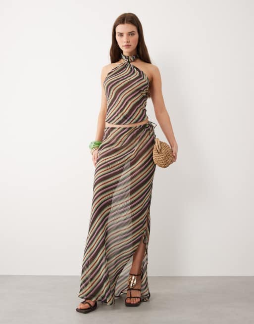 Wild Lovers Sahara beach maxi skirt in multi stripes, 2 of 5
