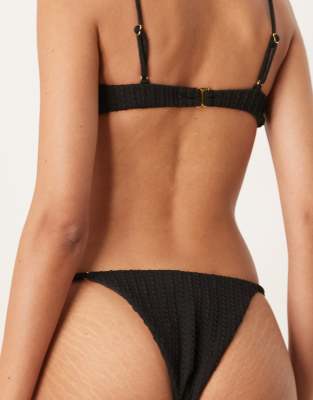 WILD LOVERS SANDY CONTRAST FRILL DETAIL BIKINI BOTTOMS 