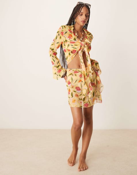 Wild Lovers Studio 54 beach skirt in floral - view 1