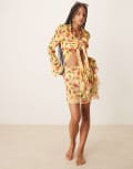 [Wild Lovers] Wild Lovers Studio 54 beach skirt in floral-Multi L Multi
