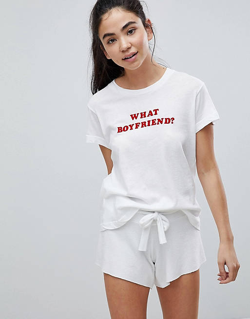 Wildfox Valentines What Boyfriend Lounge T-Shirt