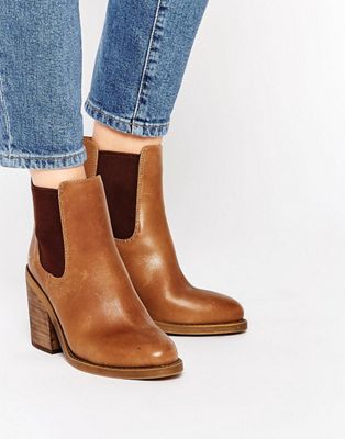 tan leather ankle boots