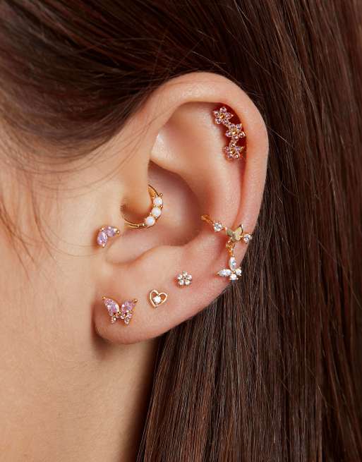 Rose gold store ear crawlers