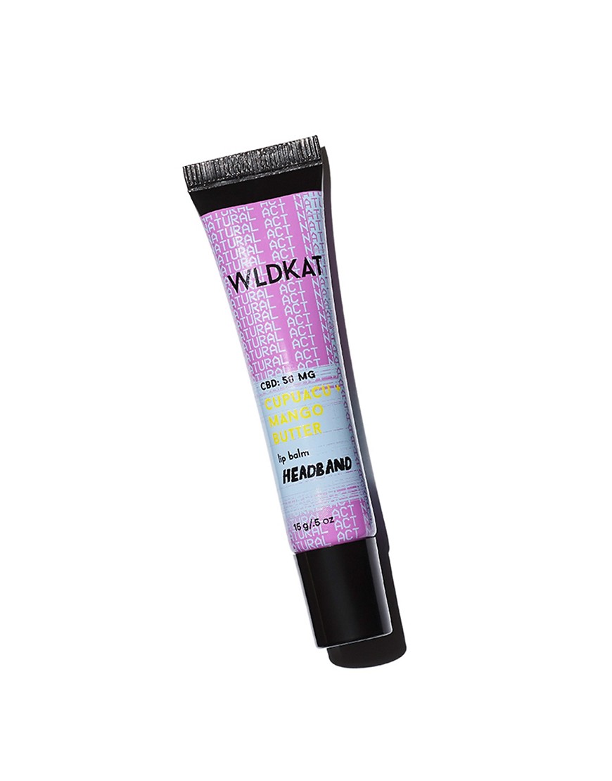 WLDKAT Cupuacu + Mango Butter Lip Balm in Headband 0.5 oz-Pink