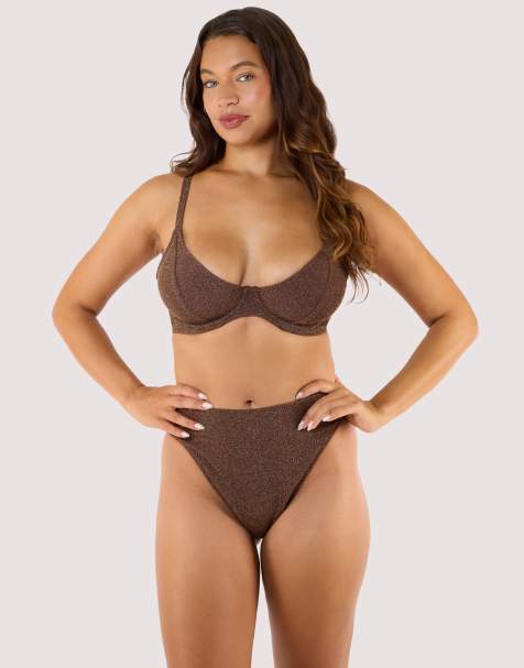 Wolf & Whistle Amber underwired bikini in bronze - view 1