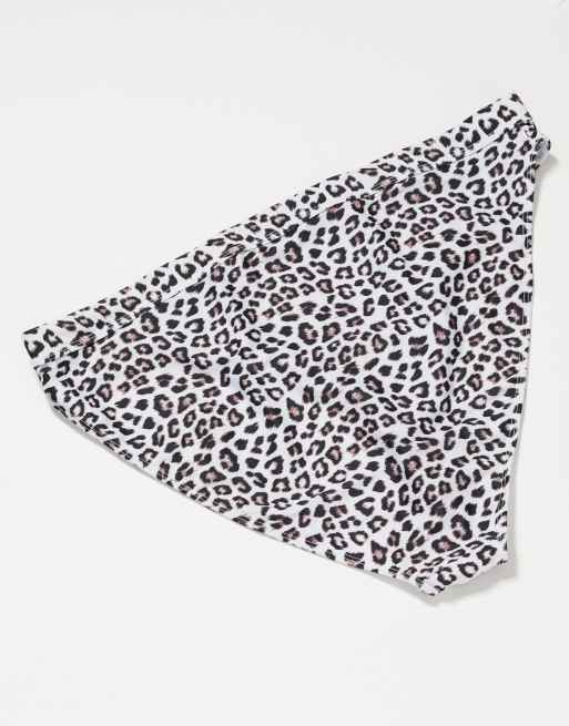 Wolf & Whistle Curve Exclusive high waist bikini bottom in animal print, 4 of 4