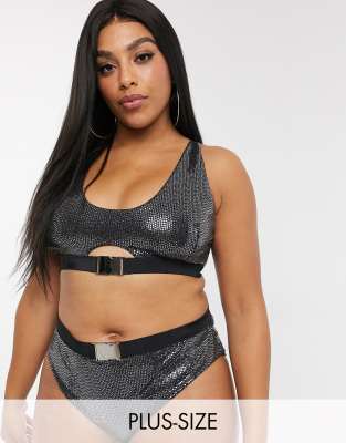 black sparkle bikini