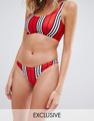 red stripe bikini bottoms