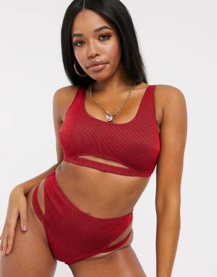 red glitter bikini