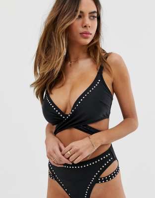black bikini top asos