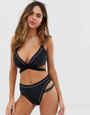 black bikini top fuller bust