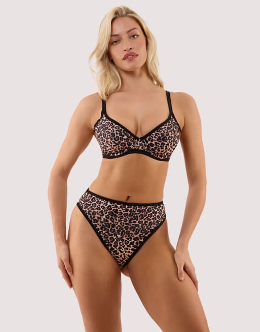 Wolf & Whistle Lorna leopard print fuller bust underwired bikini top in leopard print, 5 of 5