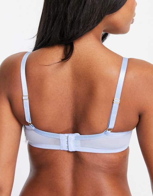 Wolf & Whistle - Poitrines généreuses - Soutien-gorge à lanières en dentelle - Bleu barbeau, 3 de 4