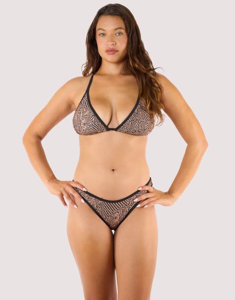 Wolf & Whistle Savana high leg bikini brief in tiger print - view 1