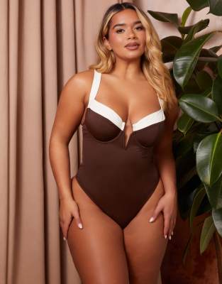 Wolf & Whistle X Natalie Gessey Fuller Bust Underwire Swimsuit