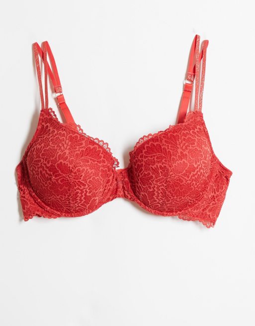 Women'secret lace lingerie set in burnt orange, 2 of 3