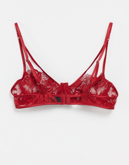 Smart & Sexy Reggiseno a Rete Trasparente con Ferretto Demi Bra, No No Red ( Pizzo Liscio), 3E Donna 