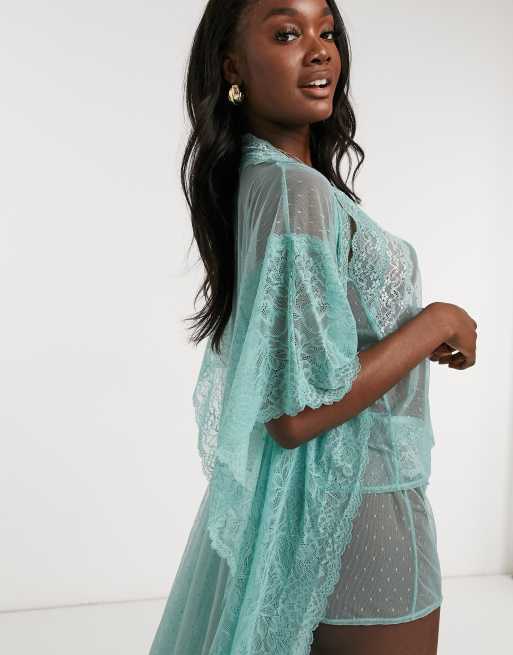 Mesh best sale maxi kimono