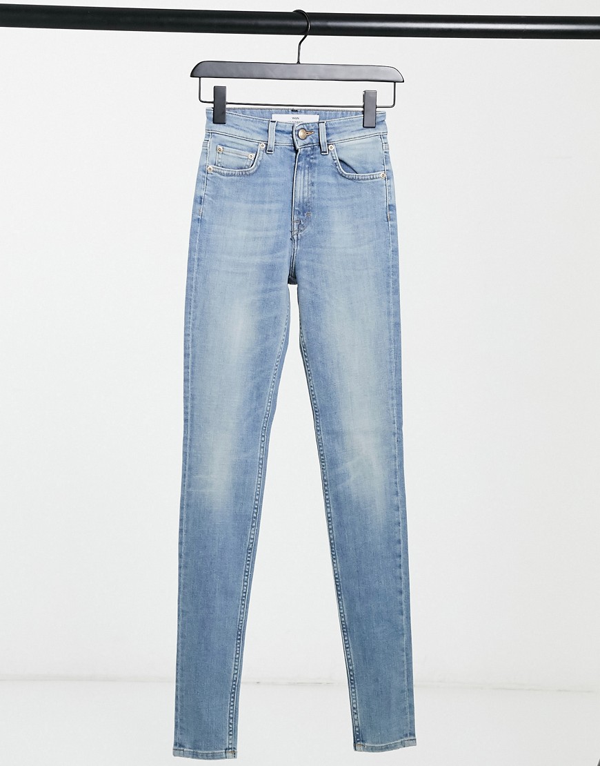 Won Hundred - Marilyn - Skinny jeans met hoge taille in lichte wassing-Blauw