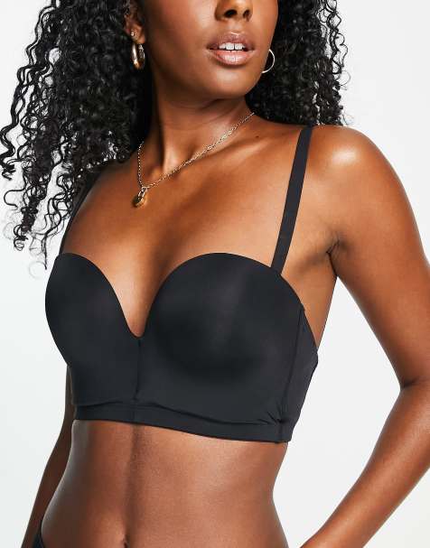 Wonderbra - Ultimate - Diepuitgesneden push-up bh met open achterkant in zwart - view 1