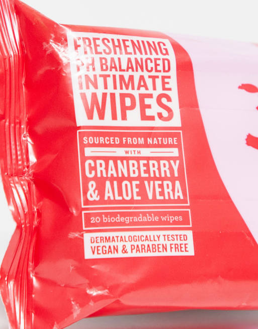 WooWoo Refresh It! Cranberry & Aloe Vera Intimate Wipes (20 Pack), 4 of 4