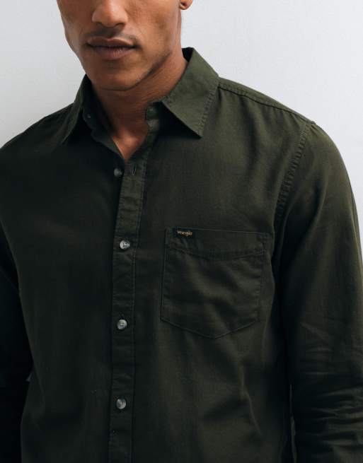 Wranger camicia con tasche verde scuro, 5 di 5