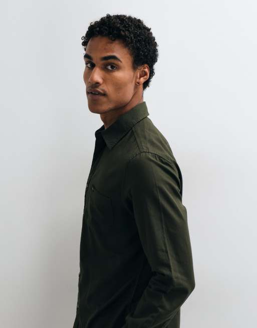 Wranger pocket shirt in dark green, 3 of 5