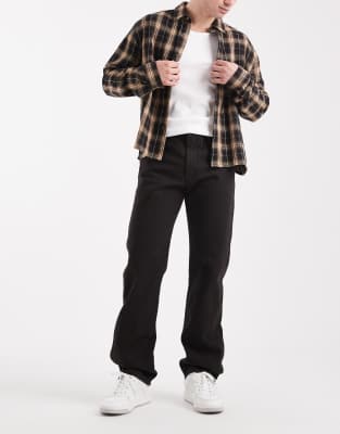 Wrangler 13mwz Original Cowboy Straight Fit Jeans In Black