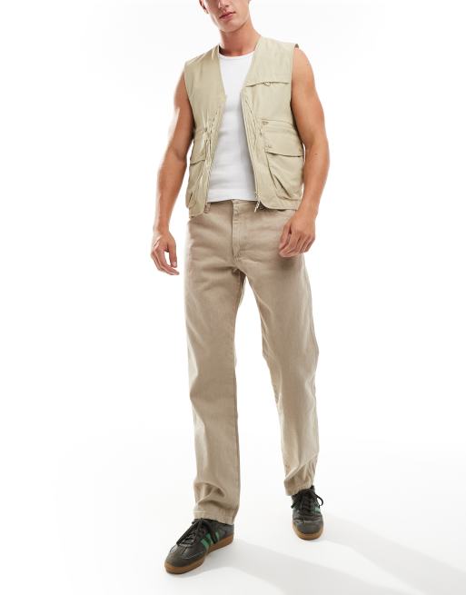 Wrangler 13MWZ original cowboy straight fit jeans in tan overdyed, 2 of 5