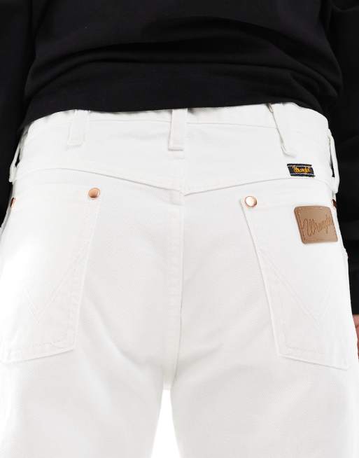 Wrangler 13MWZ original cowboy straight fit jeans in white ASOS