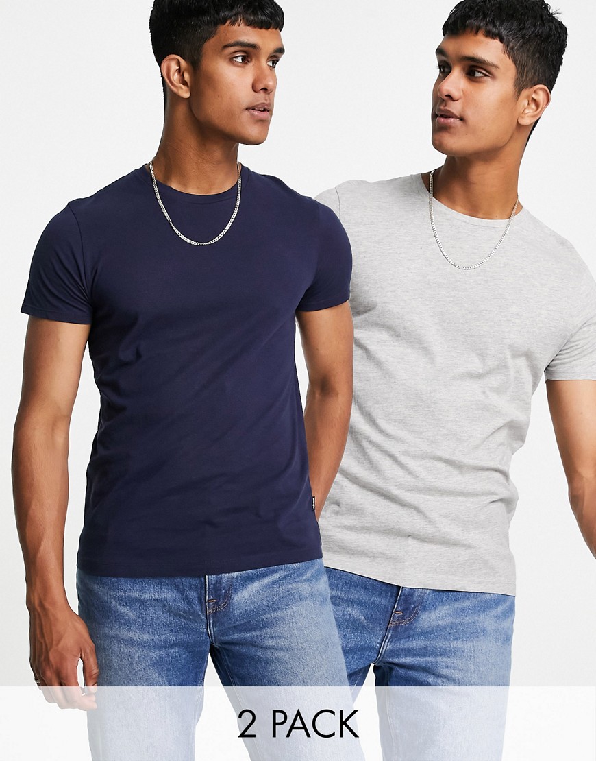 Wrangler 2-pack T-shirts in gray-Grey
