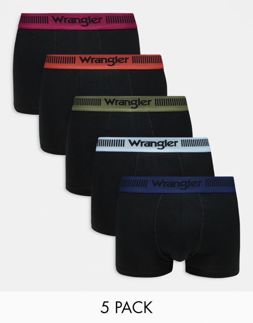 Wrangler 5 pack boote trunks in black