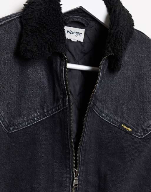 Wrangler sherpa 2024 jacket black