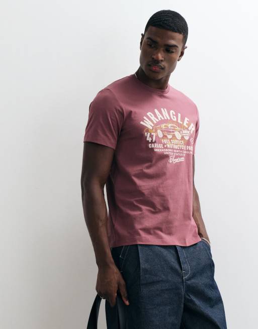 Wrangler - Americana - T-shirt - Rose, 5 de 5