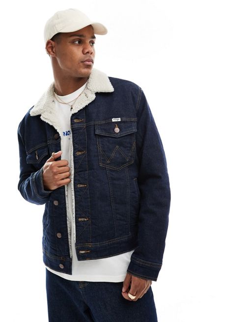 Wrangler - Authentic - Sherpa jack in donkerblauw