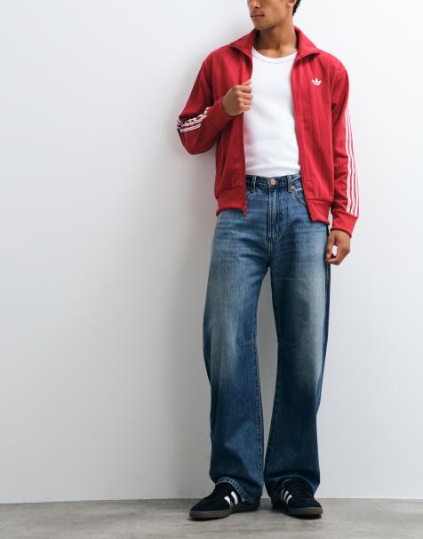 Wrangler baggy barrel-jeans i mörk tvätt - view 1
