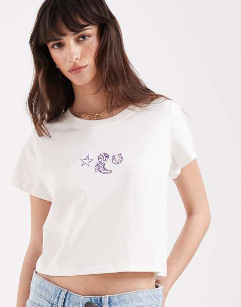 Wrangler - Band-T-shirt in gebroken wit - view 1