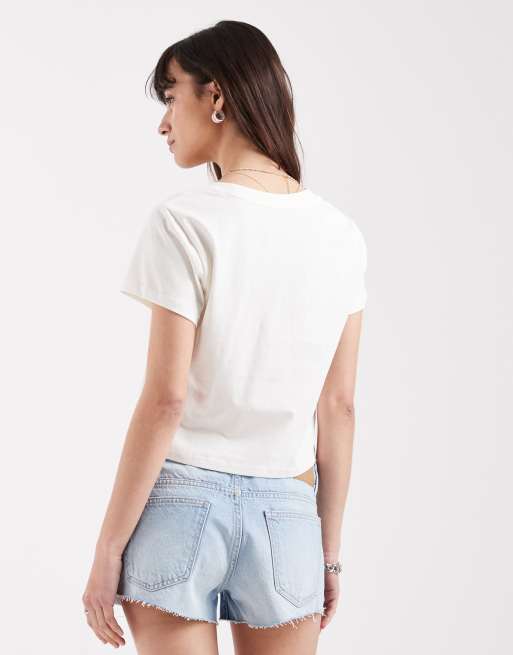 Wrangler - Band-T-shirt in gebroken wit, 4 van 4