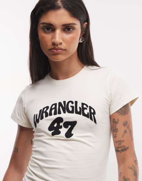 Wrangler band t-shirt  in off white