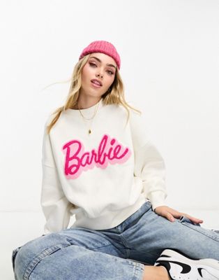 Wrangler Barbie sweatshirt in white with back print