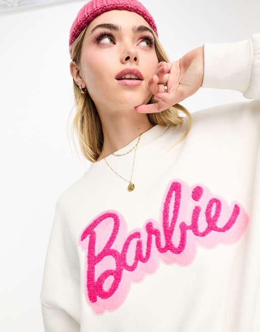 Wrangler Barbie sweatshirt in white with back print | ASOS