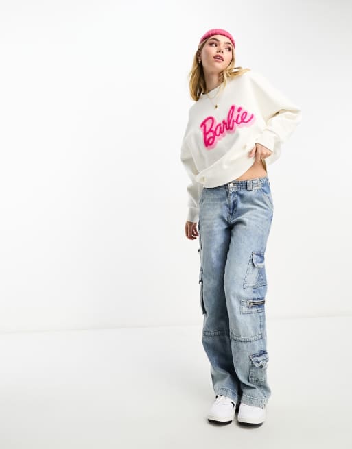 Wrangler Barbie sweatshirt in white with back print | ASOS