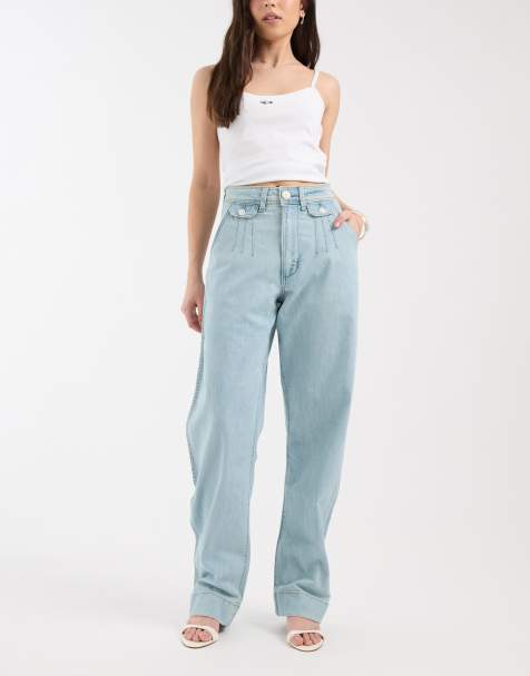 Wrangler barrel leg jean in light wash blue - view 1