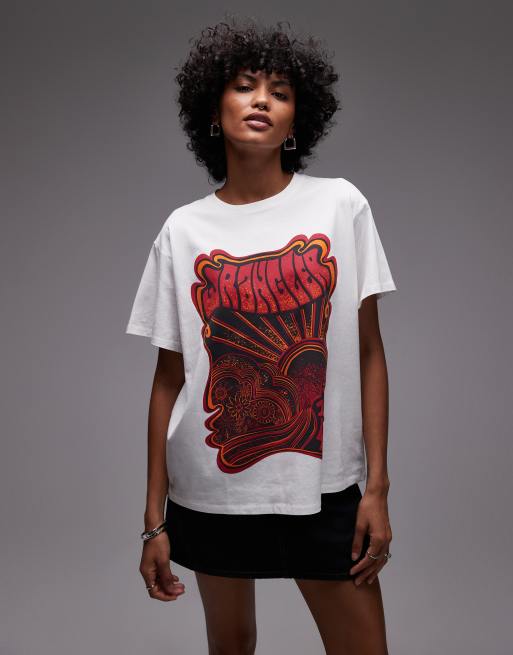 Wrangler – Biały T-shirt z nadrukiem na piersi, 4 z 4