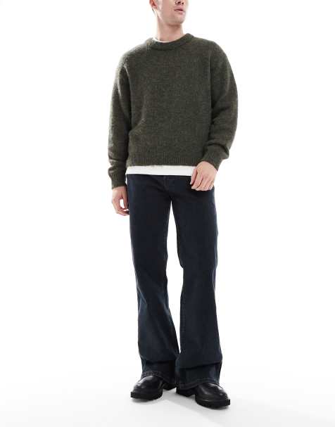 Wrangler – Blå bootcut-jeans med ledig passform och mörk tvätt - view 1