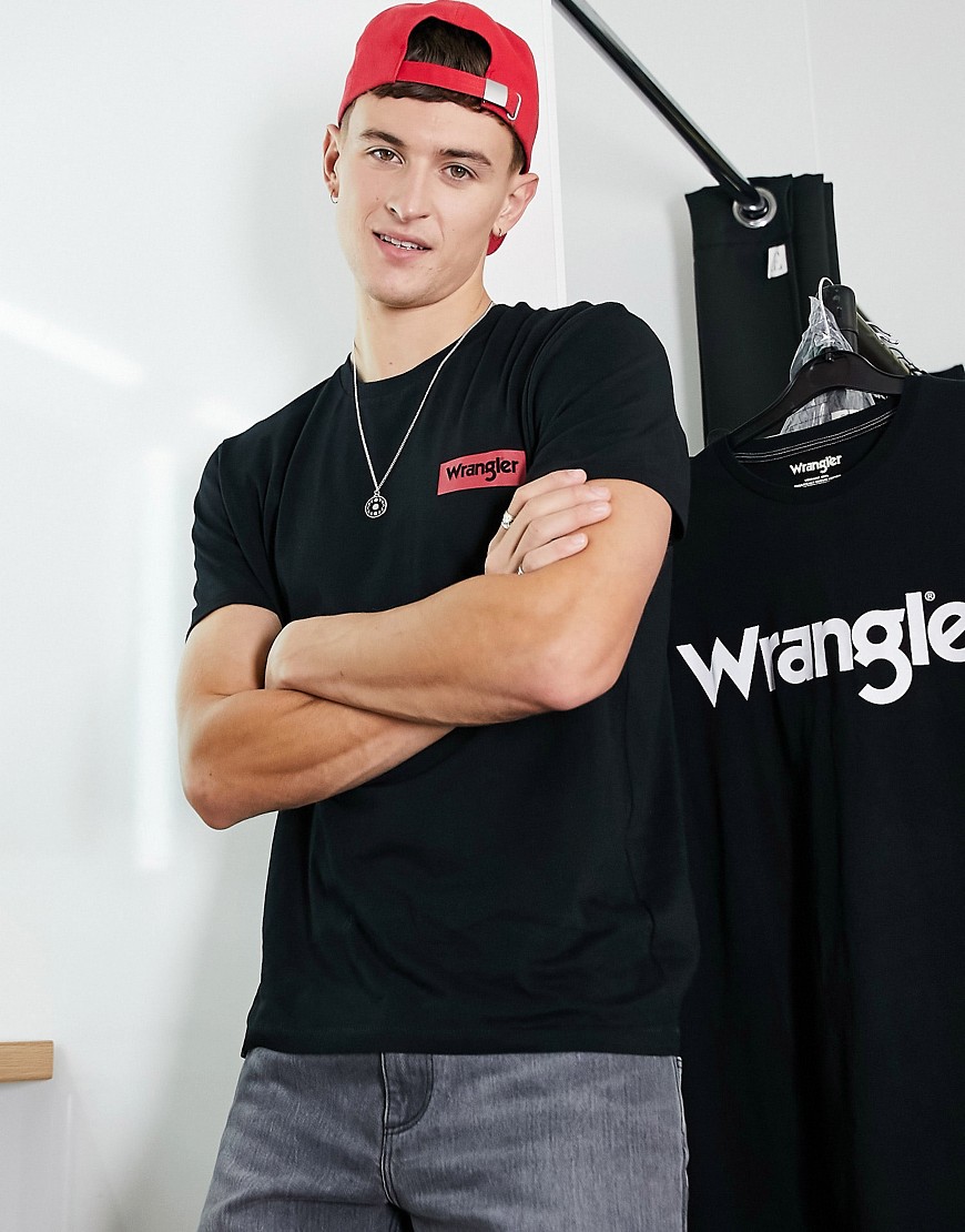 Wrangler block logo t-shirt-Black