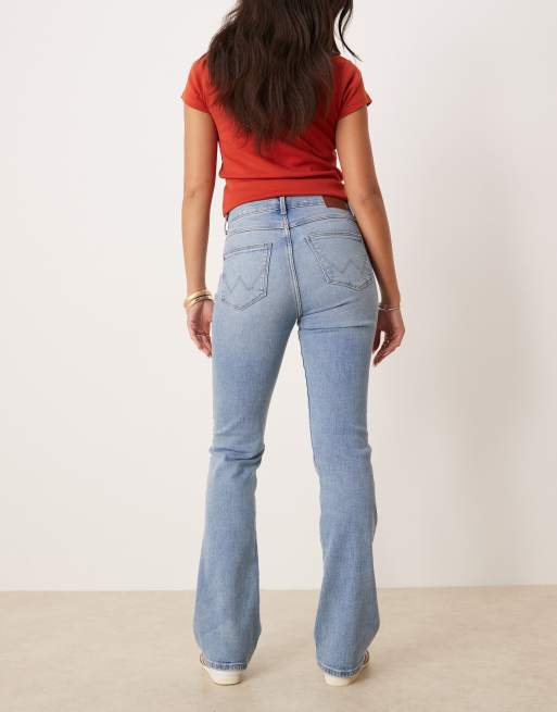 Wrangler bootcut jeans in lightwash blue ASOS