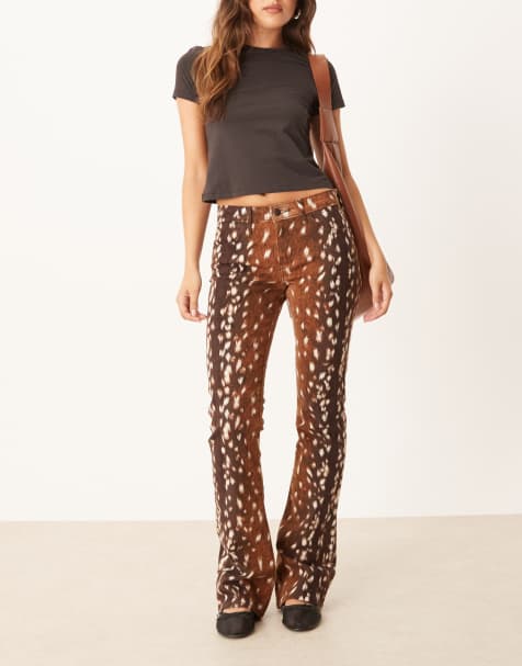 Wrangler - Bootcut jeans met rendierprint - view 1