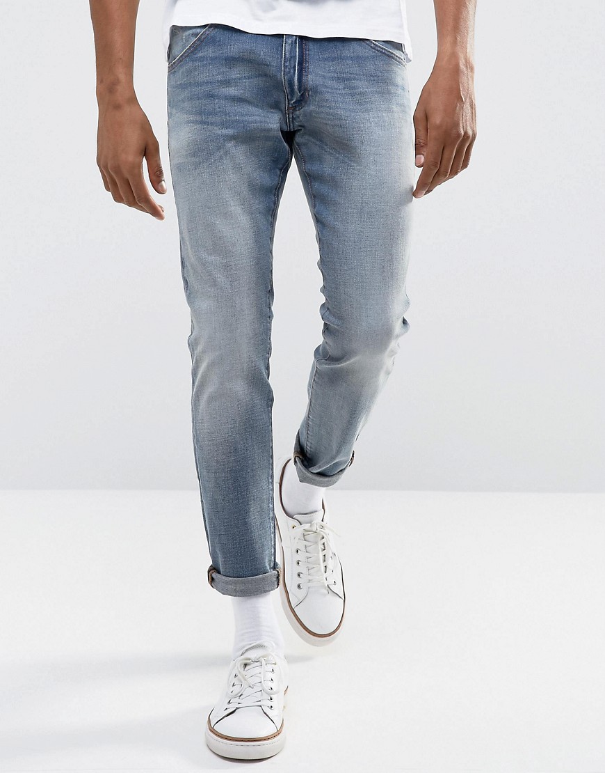 Wrangler - Bryson - Skinny cross grain-jeans-Blå